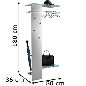 Produktbild für Wandgarderobe Kerkmann Kent, 6765, Metall