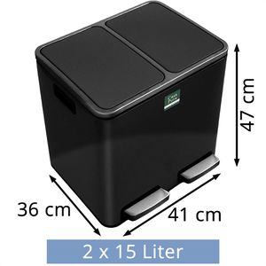 Produktbild für Mülleimer Casa-Pura Felix, schwarz