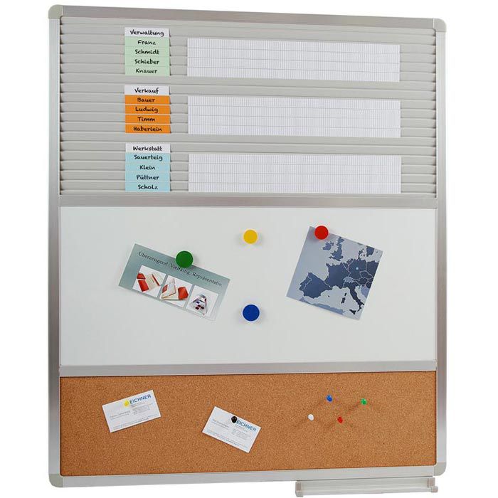 EICHNER Wandprospekthalter A4 Hellgrau - Auftragstaschensammler Für Dokumente