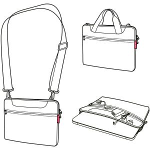 Produktbild für Laptoptasche Reisenthel Netbookbag twist silver