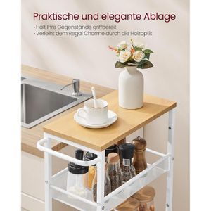 Produktbild für Nischenregal Songmics LRC035W09, weiß, mit Rollen