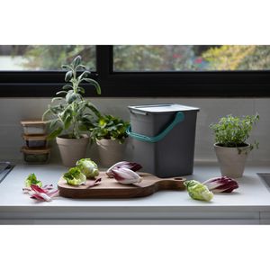 Produktbild für Mülleimer Curver KIS Smart Bio, grau/grün