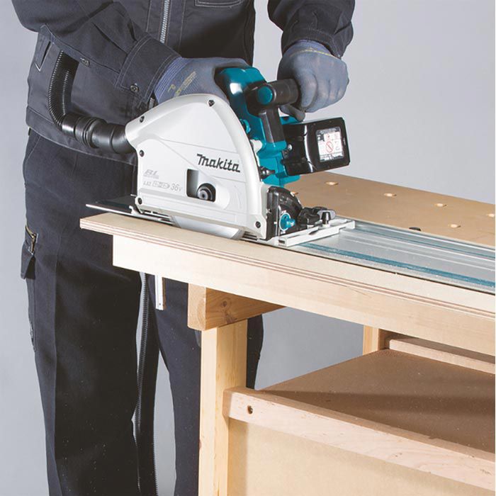Makita Tauchsäge DSP601ZJU, Handkreissäge Akku, 2x 18V, Schnittleistung