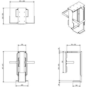 Produktbild für PC-Halterung Dataflex 32.302 Viewmate abschließbar