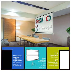 Produktbild für Beamer-Leinwand ESMART Economy EXS Stativ