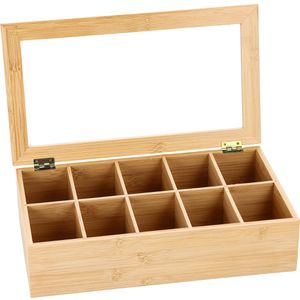 Produktbild für Teebox Zeller 25361, für Teebeutel, natur, aus Bambus