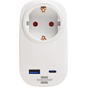 Produktbild für Steckdosenadapter Brennenstuhl weiß