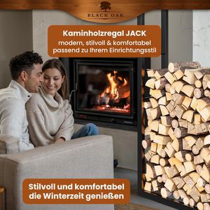 Produktbild für Kaminholzregal Black-Oak Jack, schwarz