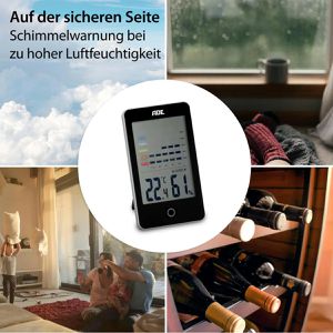 Produktbild für Thermo-Hygrometer ADE WS1701, digital, schwarz
