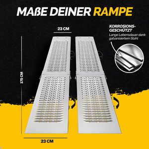 Produktbild für Auffahrrampe Monzana 108532, aus Stahl, 2 Stück