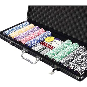 Produktbild für Pokerkoffer Nexos Black Edition, Laser-Chips mit Wertaufdruck