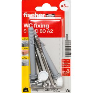 Produktbild für Schrauben-Dübel-Set Fischer 84340, WC-Befestigung