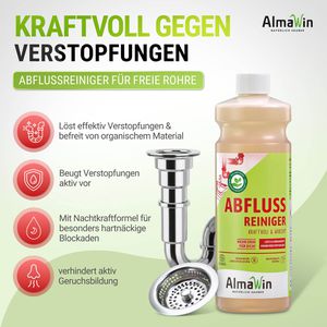 Produktbild für Rohrreiniger AlmaWin Abflussreiniger, flüssig