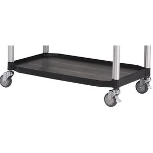 Produktbild für Servierwagen Böttcher-AG schwarz, Aluminium / Kunststoff