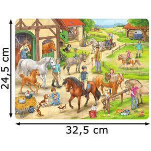 Produktbild für Puzzle Ravensburger 06164, Auf dem Pferdehof