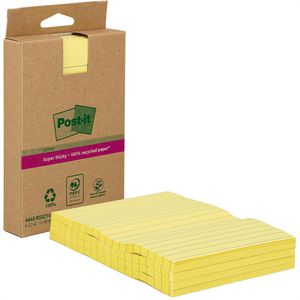 Haftnotizen Post-it Recycling Super Sticky, gelb