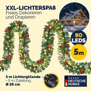 Produktbild für Weihnachtsgirlande CASARIA 101779, für innen und außen IP44