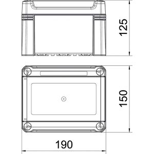 Produktbild für Sicherungskasten OBO SDB 03L PS 2008820, IP66 für außen