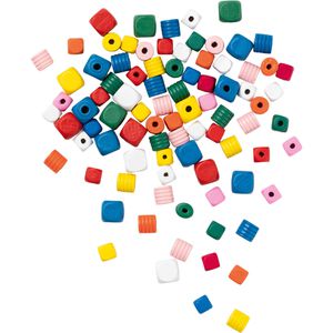 Produktbild für Perlen Folia 2298 Holzperlen Bunt, zur Schmuckherstellung