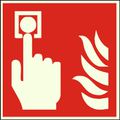 Hinweisschild Abtec ISO 7010 F005 Kunststoff 15 x 15 cm, nachleuchtend, Brandmelder