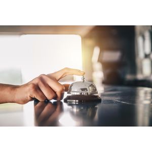 Produktbild für Tischglocke Wedo 624411, silber, 6 x 8,5 cm