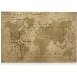 Produktbild für Magnettafel Navaris Memoboard, Antike Weltkarte