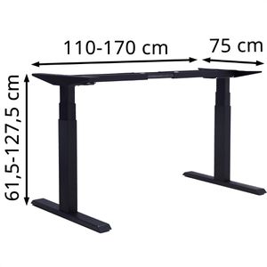 Produktbild für Schreibtischgestell Actiforce Pro 670SLS, schwarz