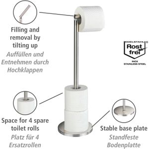 Produktbild für Toilettenpapierhalter Wenko 2in1 Stand