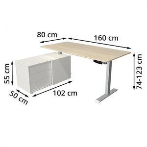 Produktbild für Schreibtisch Kerkmann Move 1, 2220, ahorn