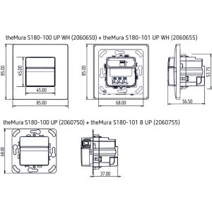 Produktbild für Präsenzmelder Theben theMura P180-101 UP WH