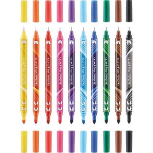 Produktbild für Fineliner Herlitz my.pen 2 in 1, farbig sortiert