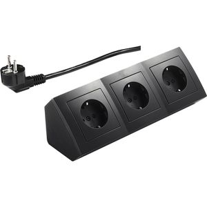 Tischsteckdose McPower Flair, mit 2 m Schuko Kabel