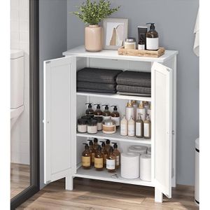Produktbild für Badschrank Vasagle BCB60W, mit 4 Füßen, weiß