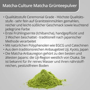 Produktbild für Matcha Matcha-Culture Grünteepulver Ceremonial Grade