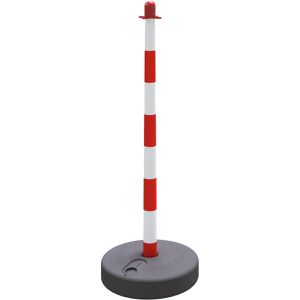 Absperrpfosten Schake 4041KB, rot/weiß, aus Kunststoff