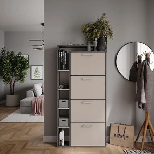 Produktbild für Schuhschrank Vicco Orlando, anthrazit / greige