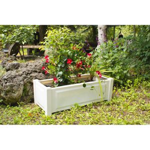 Produktbild für Pflanzkasten KHW Czardas 38101 weiß