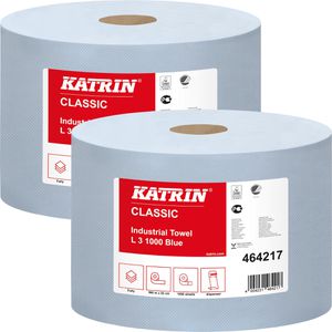 Putztuchrolle Katrin Classic L 3, 464217, aus Zellstoff, blau