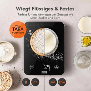 Produktbild für Küchenwaage LEBENLANG LBL712, mit Tara-Funktion, Teilung 1 g