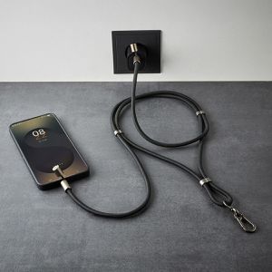 Produktbild für Ladekabel Intenso Charging Lanyard, schwarz, 1,65m
