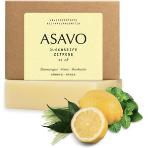 Seife ASAVO Premium handgemachte Bio Naturseife, Zitrone