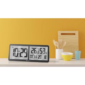 Produktbild für Wanduhr Miraval Kunststoff, digital, Funkuhr