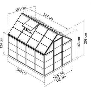 Produktbild für Gewächshaus Canopia Palram Harmony, 4,6 m² Fläche