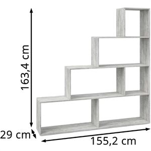 Produktbild für Bücherregal Vicco 57702, beton grau