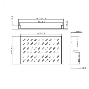 Produktbild für Netzwerkschrank-Fachboden LogiLink SF1C40G, 30 cm Einbautiefe