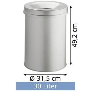 Produktbild für Papierkorb Durable Safe, 330610, lichtgrau