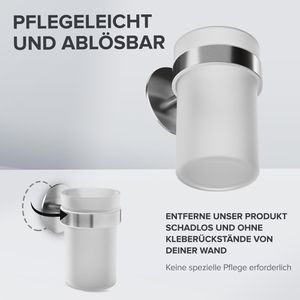 Produktbild für Zahnputzbecher ovimar Keldsnor, aus satiniertem Glas