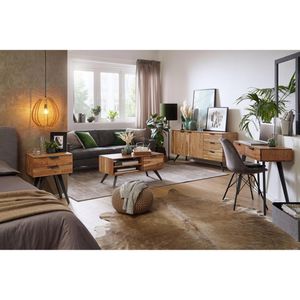 Produktbild für Couchtisch Wohnling WL6.154, aus Massivholz, akazie