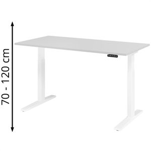 Produktbild für Schreibtisch Hammerbacher XMKA 16, lichtgrau / weiß