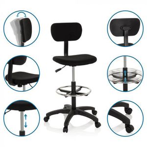 Produktbild für Arbeitsstuhl hJh-OFFICE Top Work 05, schwarz